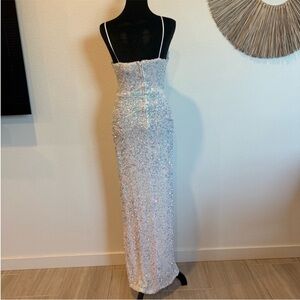 B. Smart White Sequin Dress